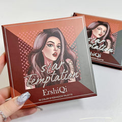 16 Shades Brown Golden Eyeshadow Palette for Daily Makeup