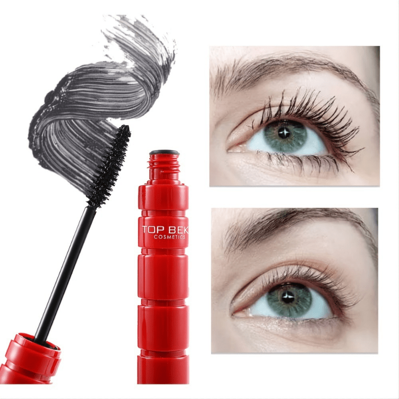 Waterproof Lengthening Mascara Volumizing Tapered Brush Eye Makeup