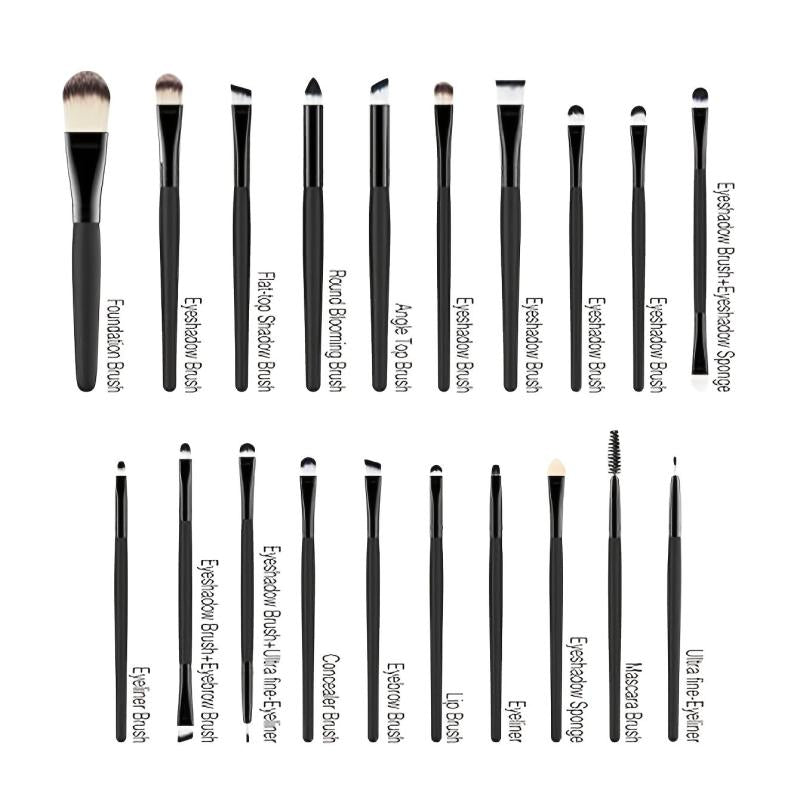20 Pcs Colorful Makeup Brushes Soft Brush Set Eyeshadow Blush Tool Kit