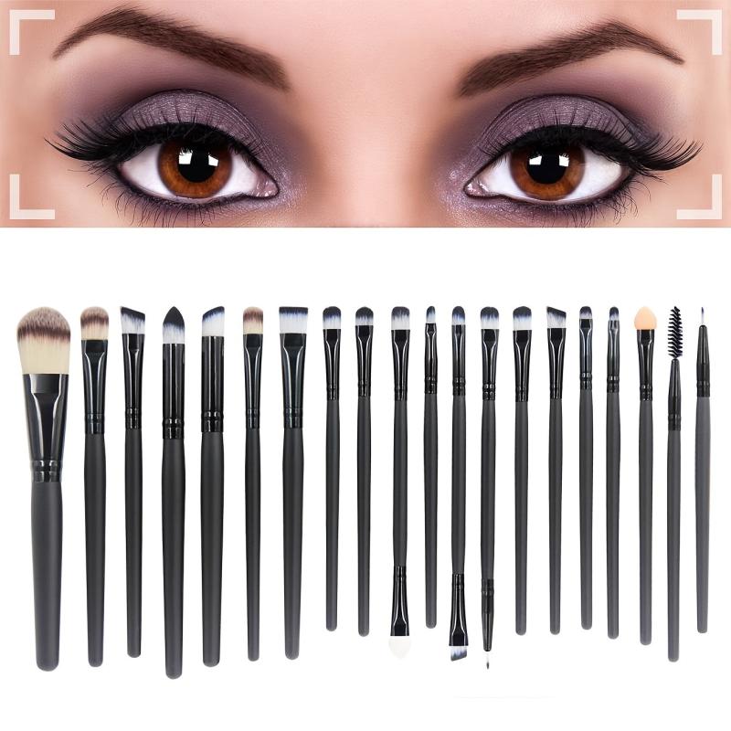 20 Pcs Colorful Makeup Brushes Soft Brush Set Eyeshadow Blush Tool Kit
