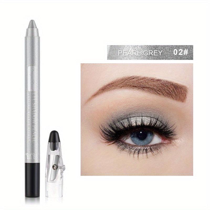 12 Colors Eyeshadow Pen Pearly Shimmer Glitter Waterproof Eyeliner