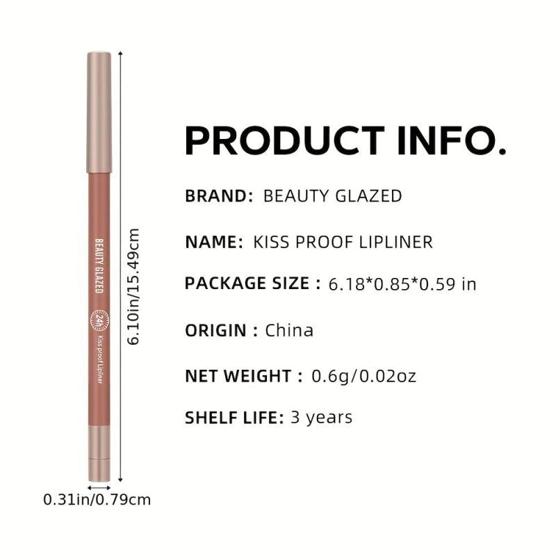 BEAUTY GLAZED 10 Colors Waterproof Lipliner Matte Lipstick Pen
