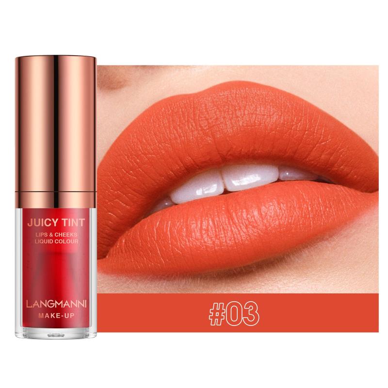 4-in-1 Lipstick Cheek Rouge: Velvet Texture, Long Lasting & Waterproof