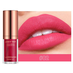 4-in-1 Lipstick Cheek Rouge: Velvet Texture, Long Lasting & Waterproof