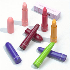 6-Color Long-Lasting Fruit-Flavored Lipstick with Moisturizing Benefits