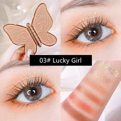 Sparkling Butterfly Eye Shadow Palette 6 Vibrant Colors