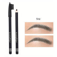 Short Wooden Rod Eyebrow Pencil With Eyebrow Comb Eyeliner Pen