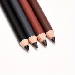 Short Wooden Rod Eyebrow Pencil With Eyebrow Comb Eyeliner Pen