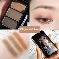 Gecomo 3-in-1 Eyebrow Powder Waterproof Sweat-Resistant