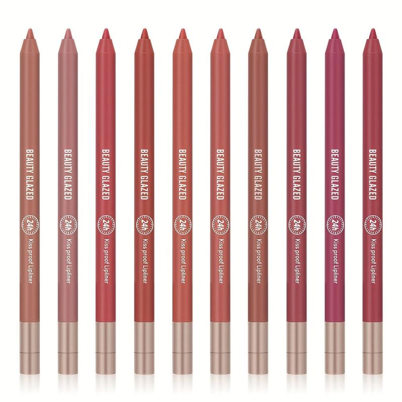 BEAUTY GLAZED 10 Colors Lip Liner Waterproof Matte Lip Pencil