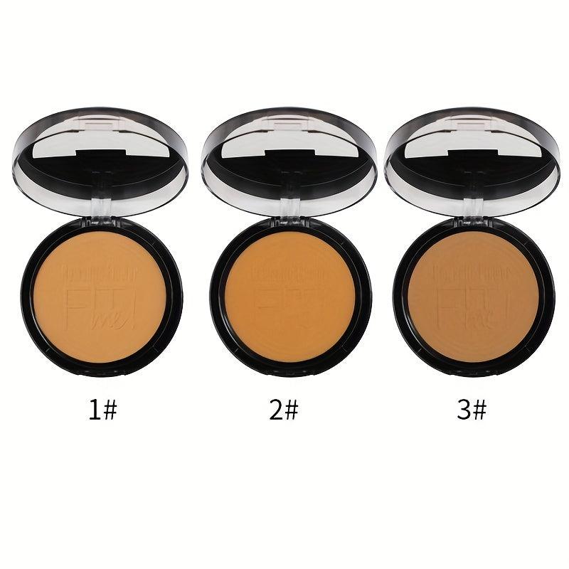 Double Layer Face Powder with Mirror, Concealer Set, Long Lasting Pressed Powder