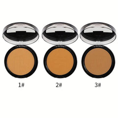 Double Layer Face Powder with Mirror, Concealer Set, Long Lasting Pressed Powder