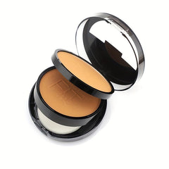 Double Layer Face Powder with Mirror, Concealer Set, Long Lasting Pressed Powder