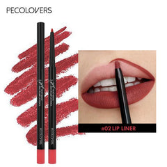 Wood Lip Liner Waterproof Charming Lip Liner Soft Pencil Makeup