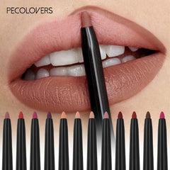 Wood Lip Liner Waterproof Charming Lip Liner Soft Pencil Makeup
