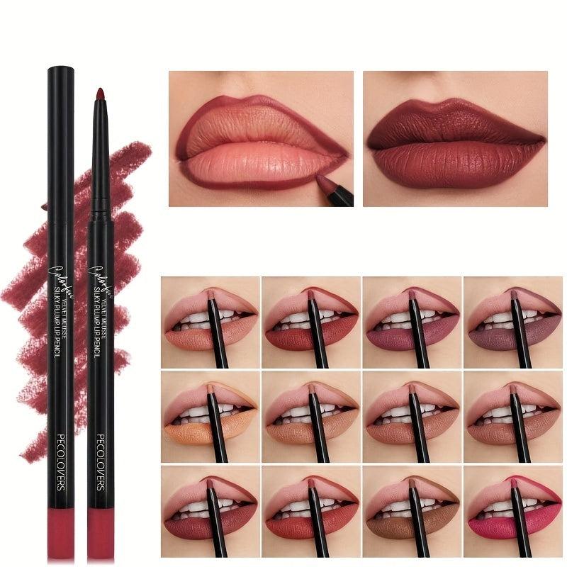Wood Lip Liner Waterproof Charming Lip Liner Soft Pencil Makeup