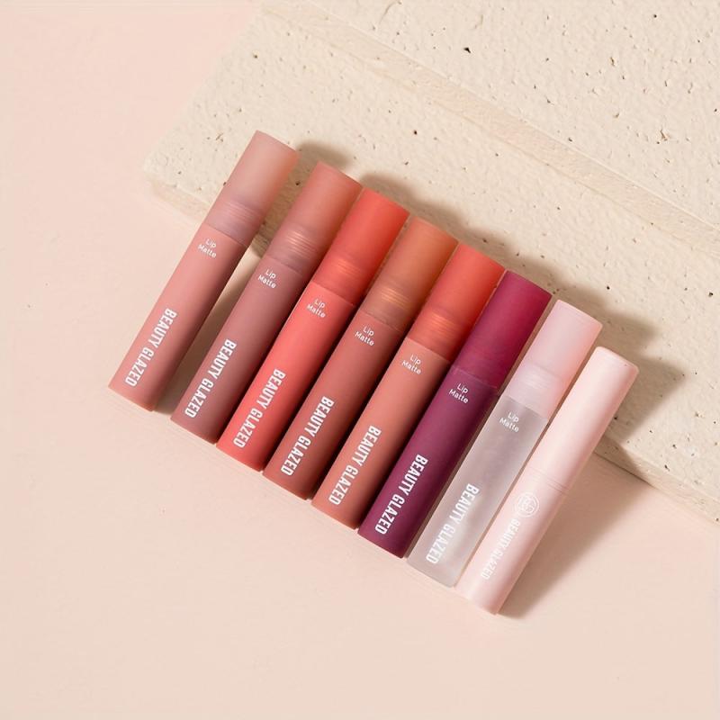 8 Colors Matte & Metallic Lipstick Glaze Set