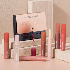 8 Colors Matte & Metallic Lipstick Glaze Set