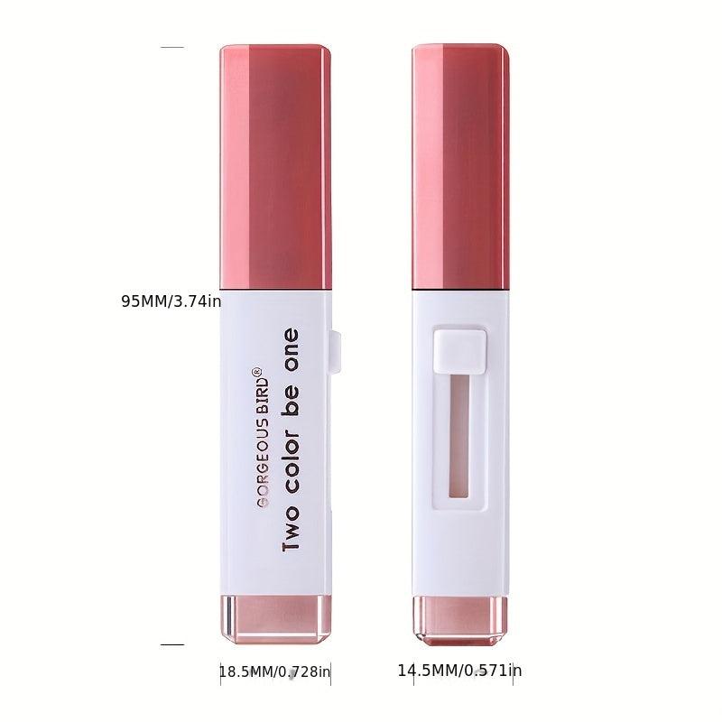 Two Tone Gradient Eyeshadow Stick Waterproof Long Lasting 2 In 1 Eye Makeup