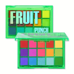 Neon Eyeshadow Palette 15 Shades Green Purple Yellow Shimmer Matte Cosmetics