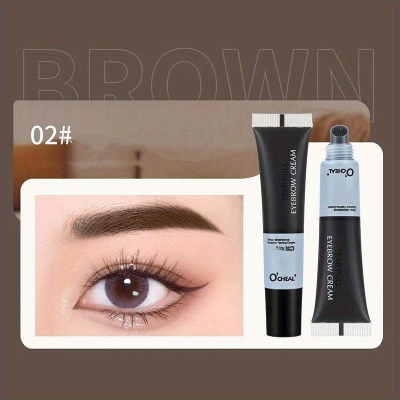 3D Eyebrow Dye Cream Film Forming Tear Off Natural Waterproof Eyebrow Tint