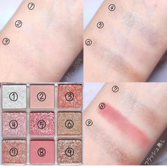 Coral Tone Eyeshadow Palette Matte Shimmer Finish