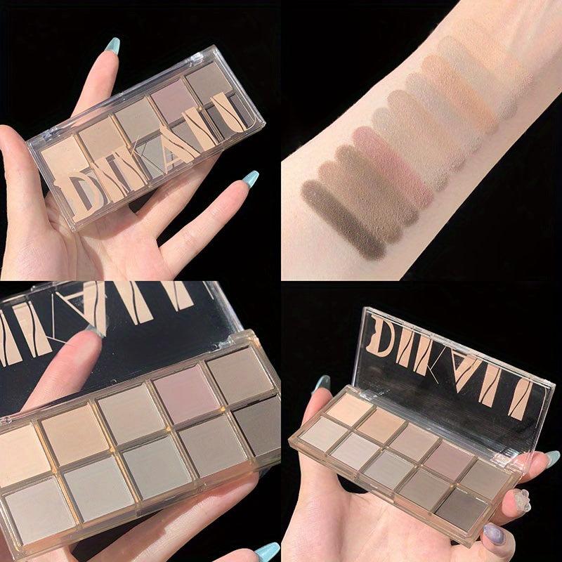 Matte Velvet Earth Tone Eyeshadow Palette Long Lasting