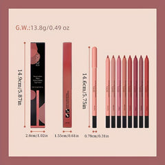 Long Lasting Matte Lip Liner Pencil with Sharpener 0.02 oz