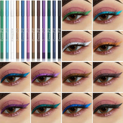 12-Color Long-Lasting Glitter Eyeliner Pen Waterproof Smudge Proof