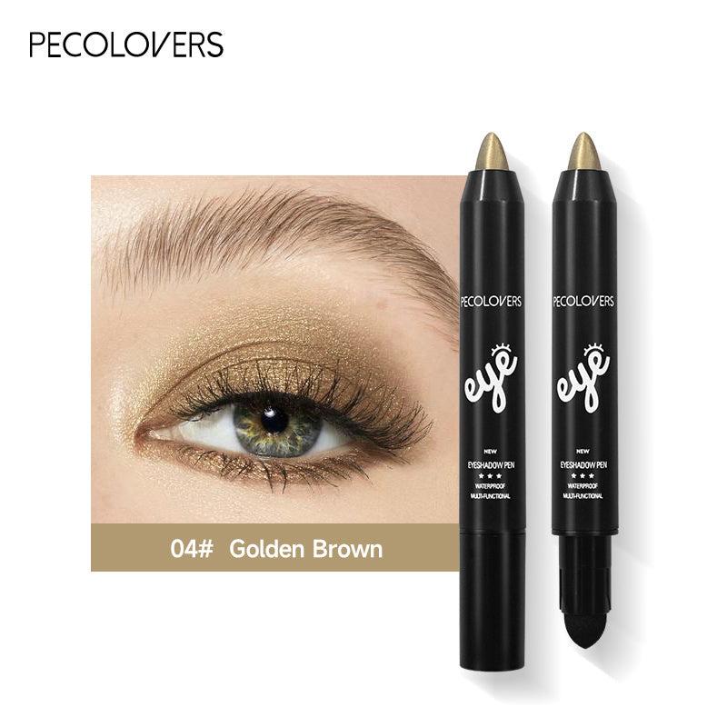 Double Ended Eyeshadow & Highlighter Pen Matte Pearly Glitter Eye Makeup
