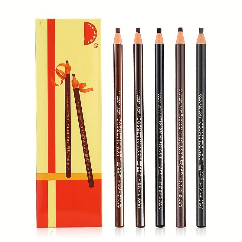 Waterproof Drawstring Eyebrow Pencil Smudge Proof Wooden Rod 6 Colors