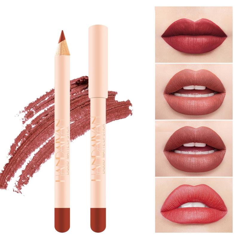 Matte Lip Liner Pencils Set 12 Assorted Colors Soft Waterproof Long Lasting