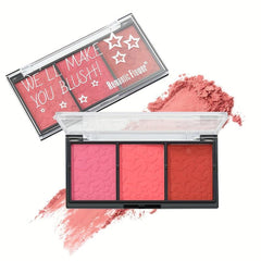 Blush Powder Palette 3 Shades Long Lasting Pigment