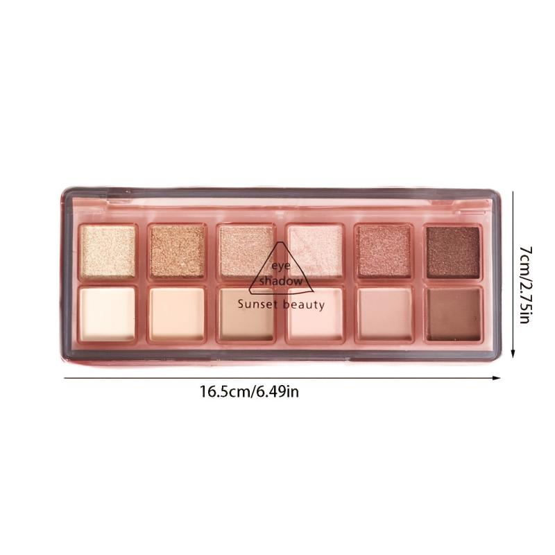 12 Colors Matte Pearl Earth Tone Eyeshadow Palette Daily Makeup Cosmetics