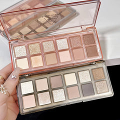 12 Colors Matte Pearl Earth Tone Eyeshadow Palette Daily Makeup Cosmetics