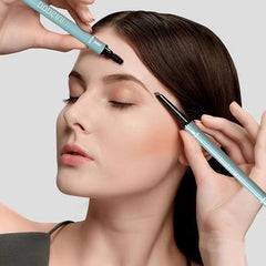 Waterproof Double Headed Eyebrow Pen Long-lasting Colorfast Slim Pencil