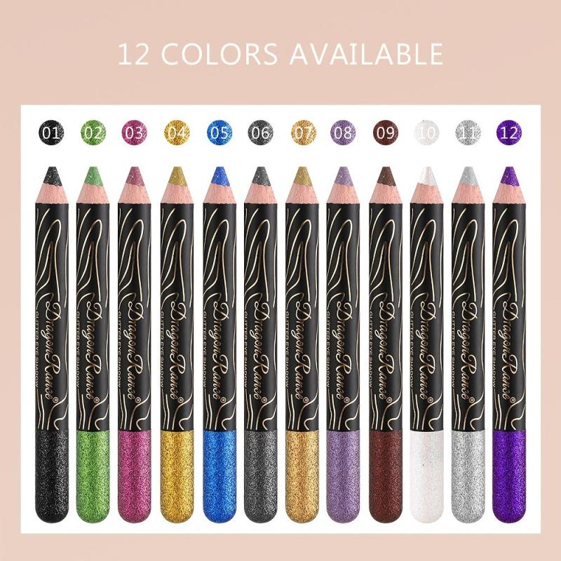 High Shine Diamond Glitter Eyeshadow Pen in Silver/Green