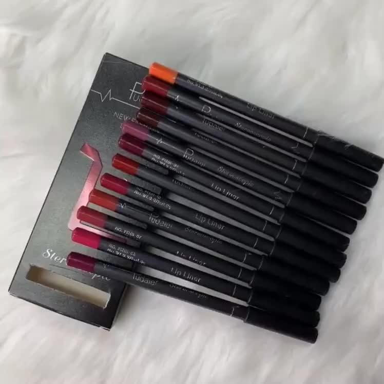 12 Pcs Long Lasting Lipstick Set With Lipliner And Matte Lip Gloss