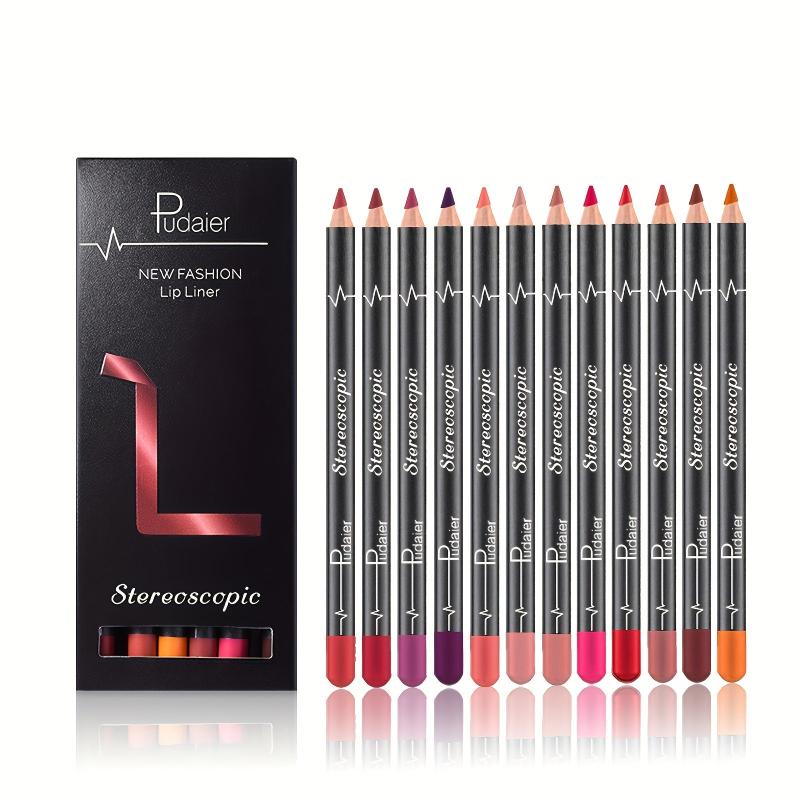 12 Pcs Long Lasting Lipstick Set With Lipliner And Matte Lip Gloss