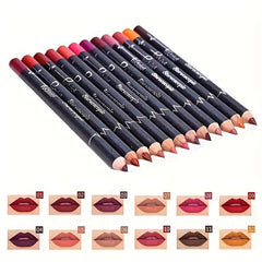 12 Pcs Long Lasting Lipstick Set With Lipliner And Matte Lip Gloss
