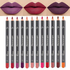 12 Pcs Long Lasting Lipstick Set With Lipliner And Matte Lip Gloss