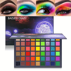 Neon Glitter Matte Eyeshadow Palette Natural Nude