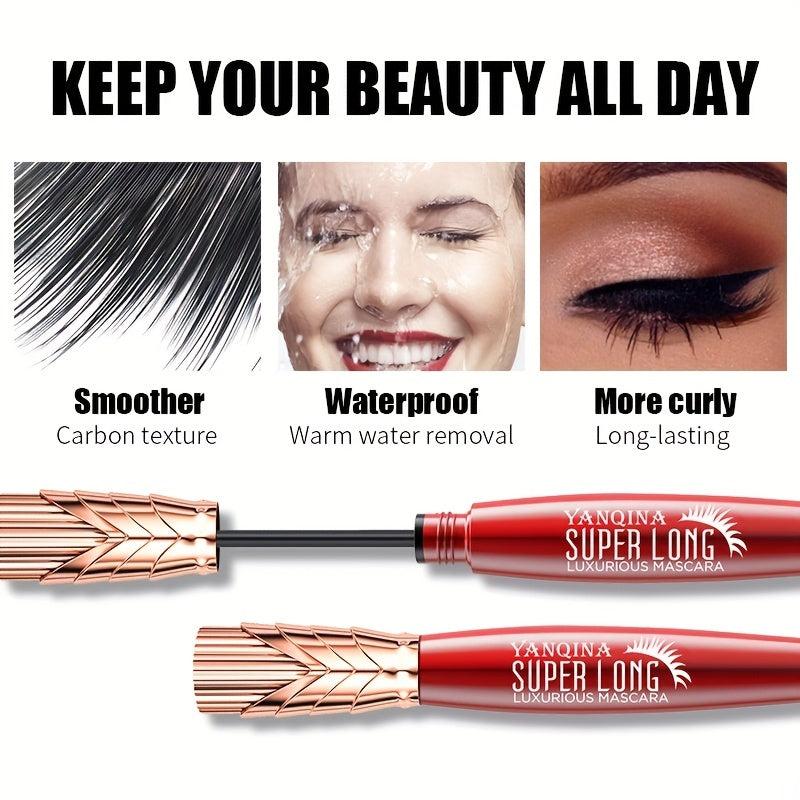 Crown 4D Fiber Mascara Lengthening Curling Waterproof Long Lasting