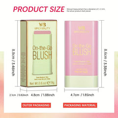 Smooth Blush Cream Stick 3 Matte Contouring Rouge for Nude Makeup