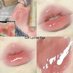 Heart Flower Jelly Lipstick Red Lip Gloss Makeup