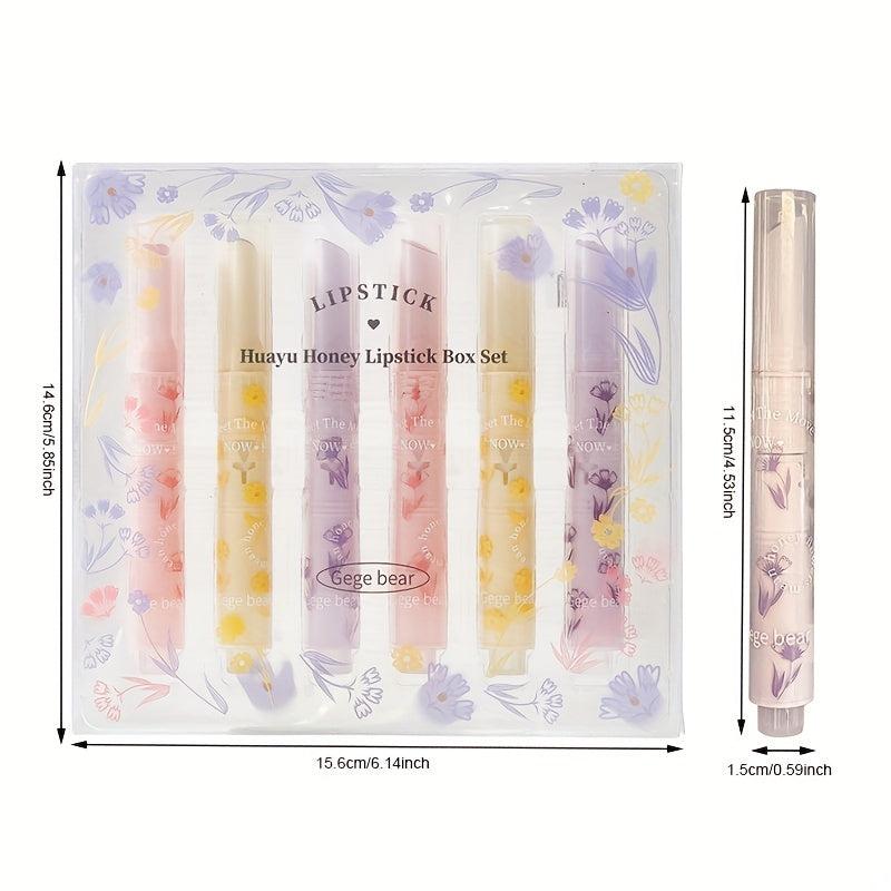 Heart Flower Jelly Lipstick Red Lip Gloss Makeup