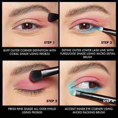 16 Colors Matte Eyeshadow Palette High Pigmented Warm Green Pink