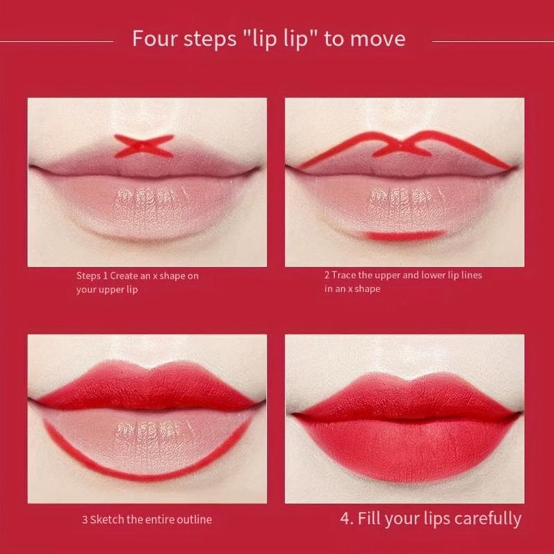 4-in-1 Lip Liner Rose Nude Brown Red Eyebrow Eyeliner Pencil