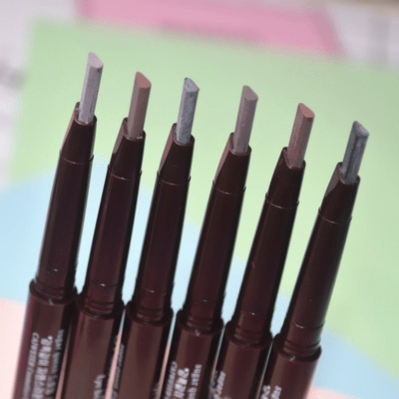 6 Colors Natural Eyebrow Pencil Double Headed Waterproof Long Lasting