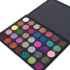 35 Eyeshadow Palette & 8 Makeup Brushes Set for Halloween, Easter, Cosplay